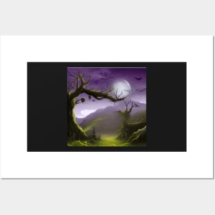 Spooky Landscape Fantasy Posters and Art